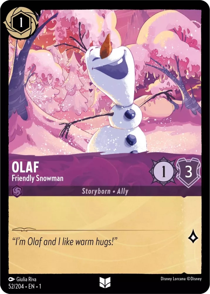 Olaf - Friendly Snowman (The First Chapter 52/204) Uncommon - Near Mint