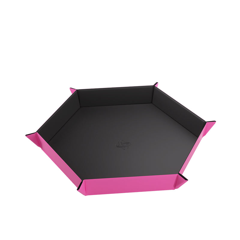 GameGenic: Magnetic Dice Tray - Hexagonal: Black & Pink