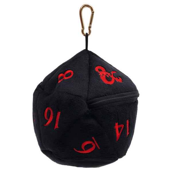 Ultra-PRO: D20 Plush Dice Bag - D&D: Black & Red