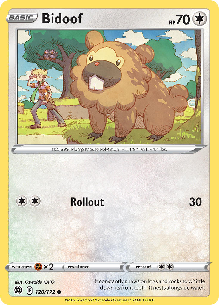 Bidoof - 120/172 (SWSH09) Common - Near Mint