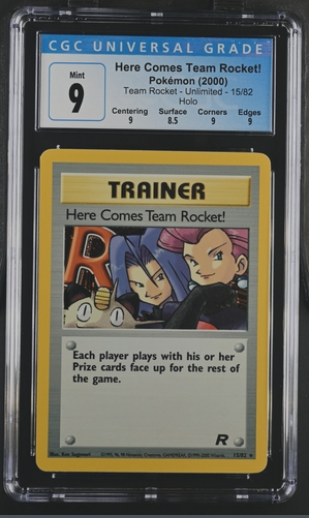 Here Comes Team Rocket Holo (15/82)  (Graded -  CGC 9)