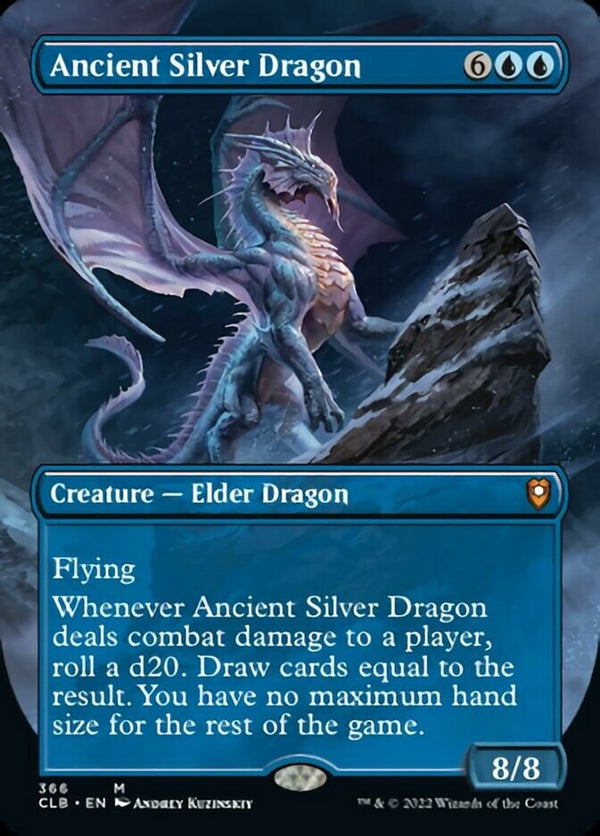 Ancient Silver Dragon [#366 Alternate-Art Borderless] (CLB-M)