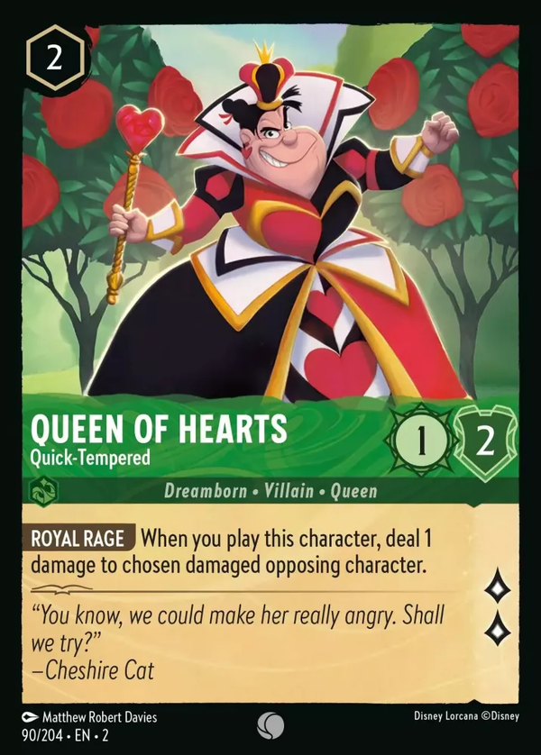 Queen of Hearts - Quick-Tempered (Rise of the Floodborn 90/204) Common - Near Mint