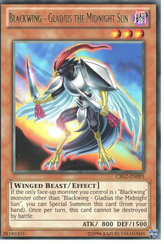 Blackwing - Gladius the Midnight Sun (CBLZ-EN095) Rare - Near Mint Unlimited