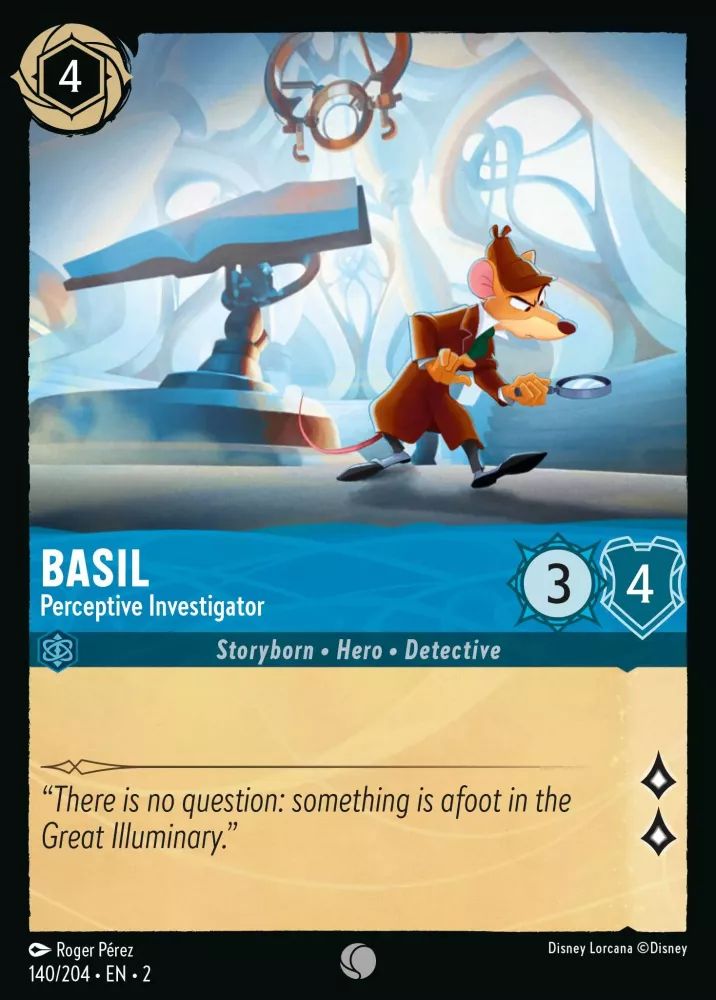 Basil - Perceptive Investigator (Rise of the Floodborn 140/204) Common - Near Mint