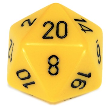 CHXXQ2002: Opaque - 34mm D20 Yellow w/ Black