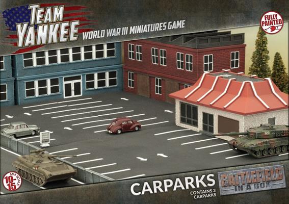 Flames of War: Team Yankee WW3: Battlefield in a Box (BB227) - Car Parks (Fully Painted)