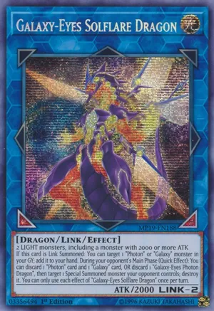 Galaxy-Eyes Solflare Dragon (MP19-EN188) Prismatic Secret Rare - Near Mint 1st Edition