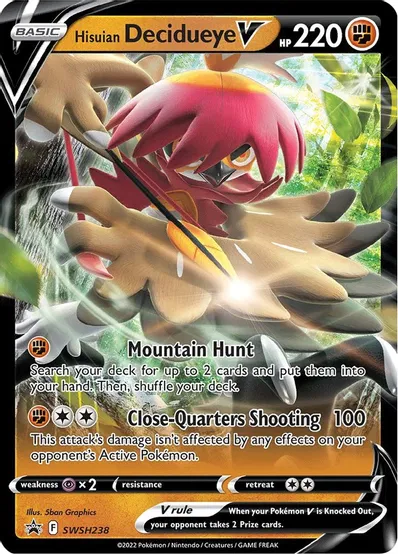 Hisuian Decidueye V - SWSH238 (SWSH:PR) Promo - Near Mint Holofoil