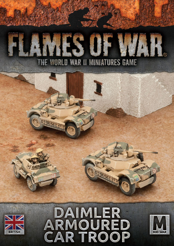 Flames of War: WWII: British (BBX47) - Daimler Armoured Car Troop (Mid)