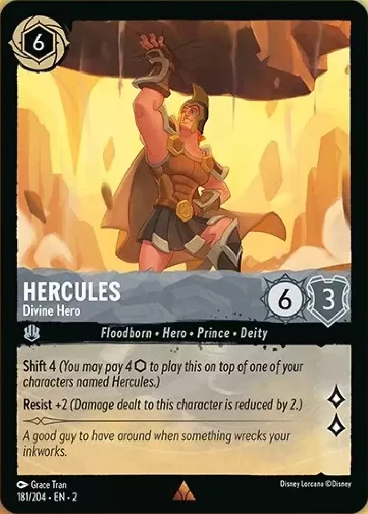 Hercules - Divine Hero (Rise of the Floodborn 181/204) Rare - Near Mint