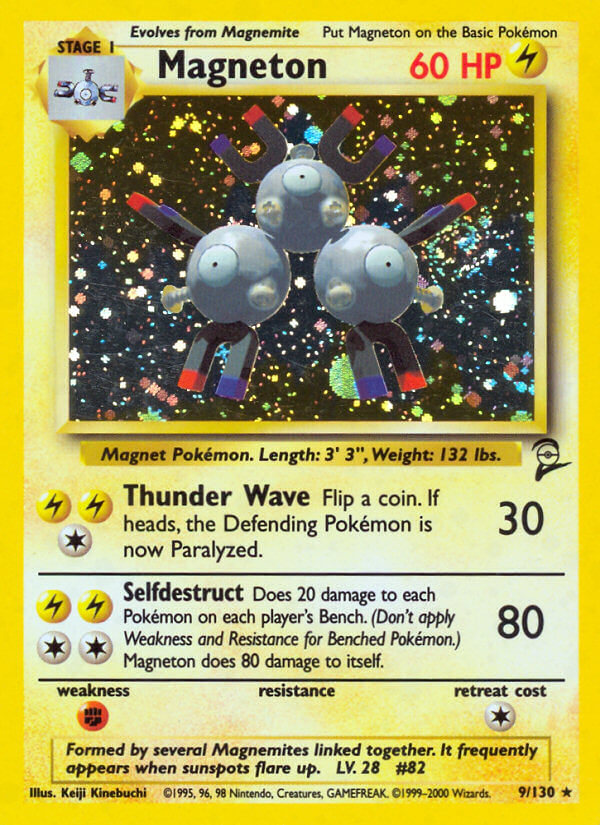 Magneton - 009/130 (BS2) Holo Rare - Near Mint Holofoil