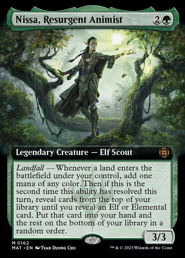 Nissa, Resurgent Animist [#0162 Extended Art] (MAT-M)