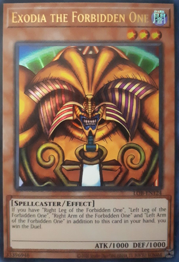 Exodia the Forbidden One (LOB-EN124 (c) 2020 25th Anniversary) Ultra Rare - Near Mint Unlimited