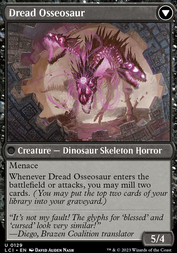 Visage of Dread // Dread Osseosaur [#0129] (LCI-U)