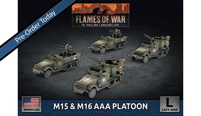 Flames of War: WWII: USA (UBX87) - M15 & M16 AAA Platoon (Plastic)