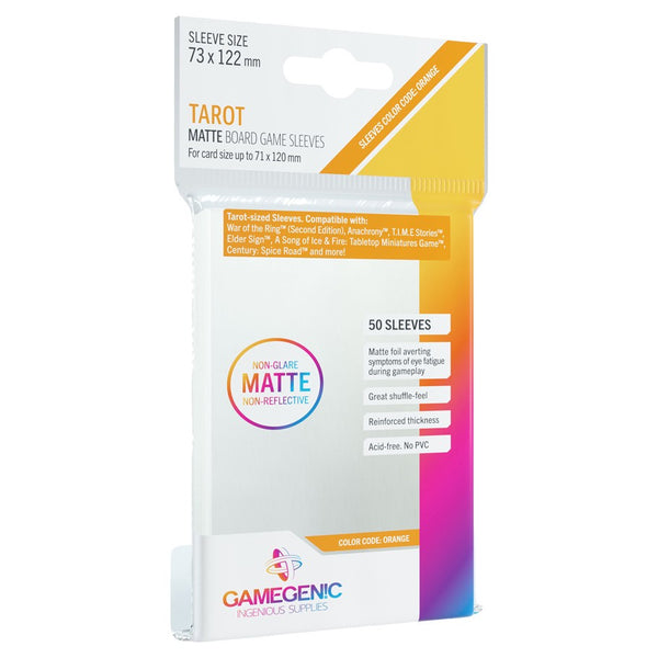 GameGenic: Matte Board Game Sleeves - Tarot (Orange 50ct)