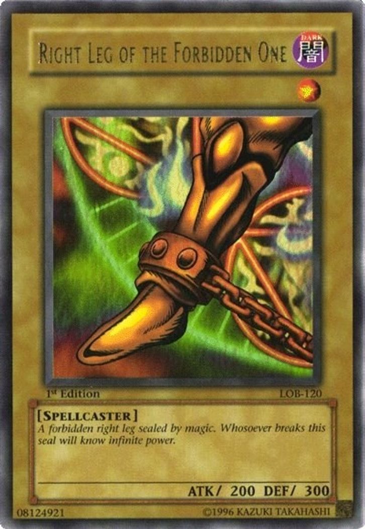 Right Leg of the Forbidden One (LOB-120) Light Play