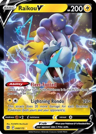 Raikou V - 048/172 (SWSH09) Ultra Rare - Near Mint Holofoil