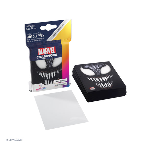 GameGenic: Marvel Champion Art Sleeves - Venom (Grey 50ct)
