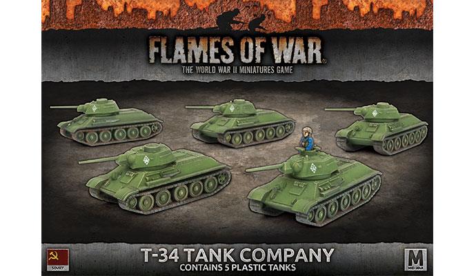 Flames of War: WWII: Soviet (SBX54) - T-34 Tank Company (Plastic) (Mid)