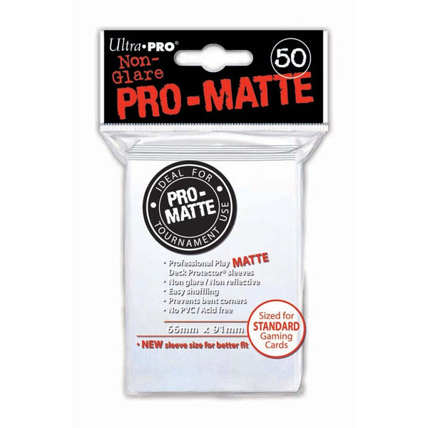 Ultra-PRO: Standard Sleeves - Pro-Matte:  White (50)