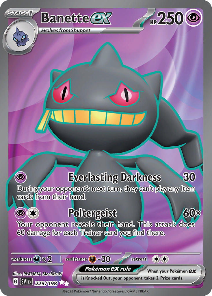 Banette ex - 229/198 (SV1) Ultra Rare - Near Mint Holofoil