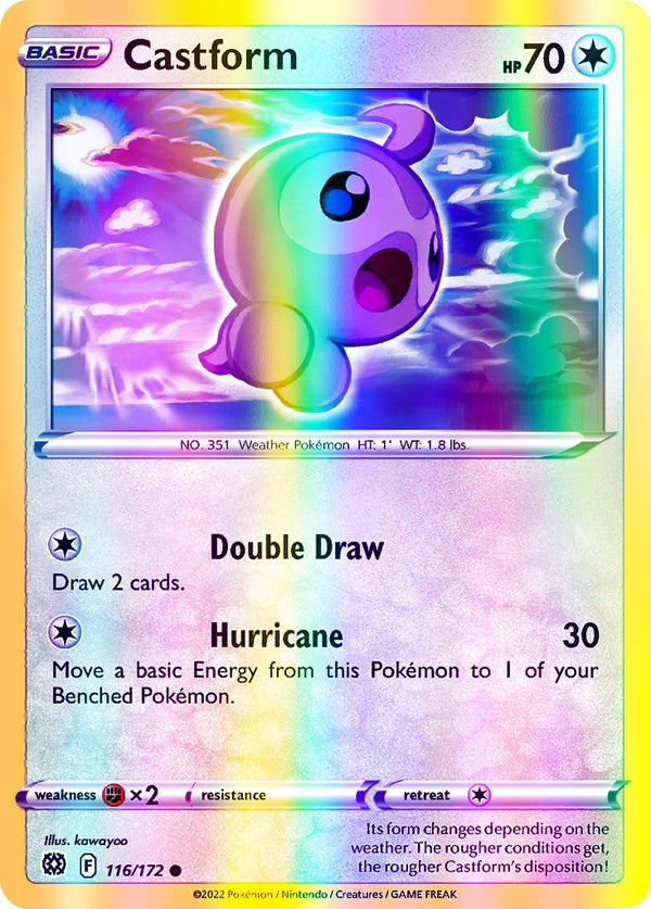 Castform - 116/172 (SWSH09) Common - Near Mint Reverse Holofoil