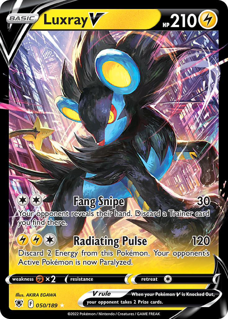 Luxray V - 050/189 (SWSH10) Ultra Rare - Near Mint Holofoil
