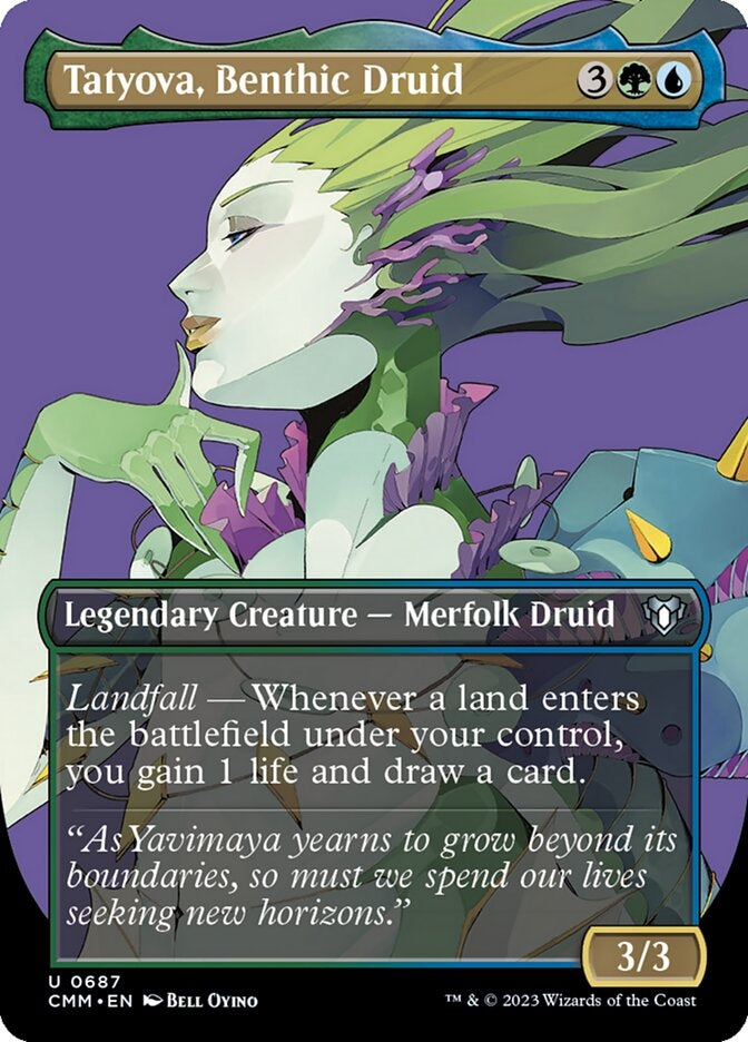 Tatyova, Benthic Druid [#0687 Borderless Profile] (CMM-U)