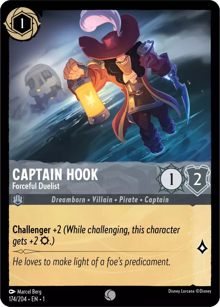 Captain Hook - Forceful Duelist (The First Chapter 174/204) Common - Near Mint