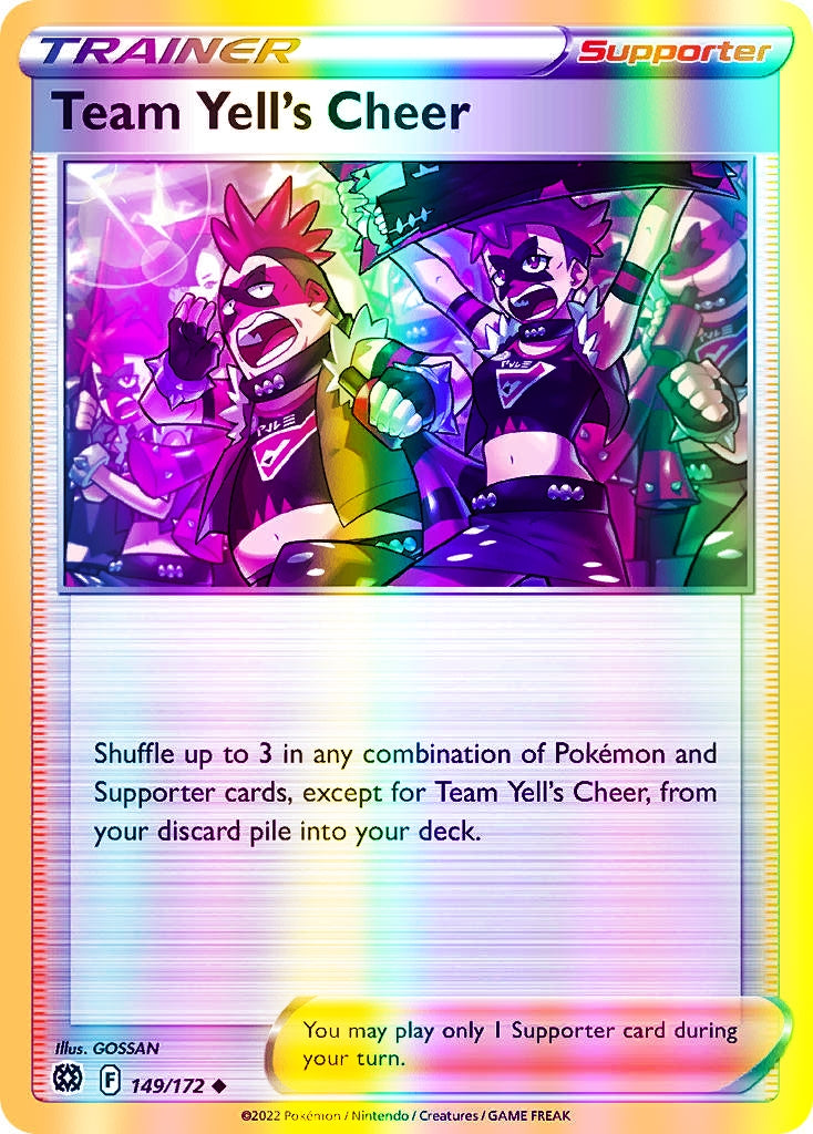 Team Yell's Cheer - 149/172 (SWSH09) Uncommon - Near Mint Reverse Holofoil