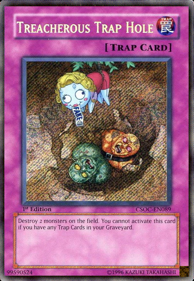 Treacherous Trap Hole (CSOC-EN089) Secret Rare - Near Mint 1st Edition