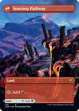 Blightstep Pathway // Searstep Pathway [Alternate-Art Borderless #291] (KHM-R)
