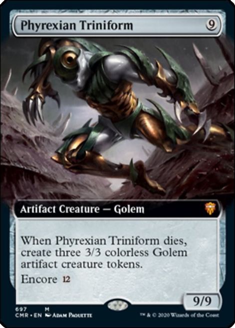 Phyrexian Triniform [#697 Extended Art] (CMR-M-FOIL)