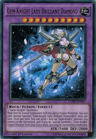 Gem-Knight Lady Brilliant Diamond (CORE-EN047) Ultra Rare - Near Mint 1st Edition