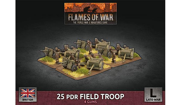 Flames of War: WWII: British (BBX63) - 25 pdr Field Troop (Plastic) (Late) (04/11/20)