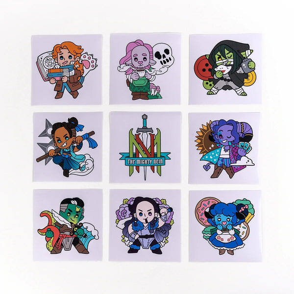 Critical Role: Mighty Nein Chibi Vinyl Decals