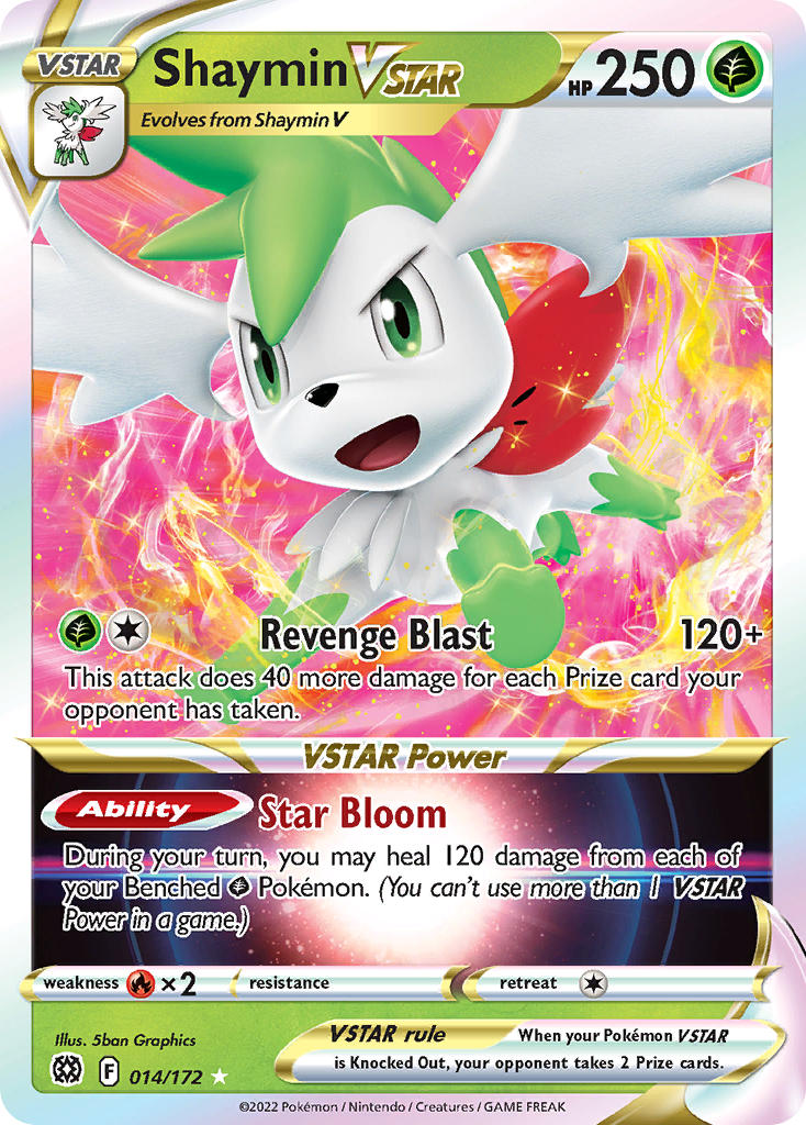 Shaymin VSTAR - 014/172 (SWSH09) Ultra Rare - Near Mint Holofoil