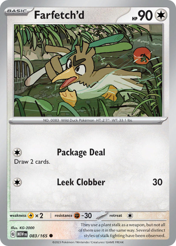 Farfetch'd - 083/165 (MEW) Common - Near Mint