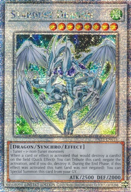 Stardust Dragon (TN23-EN016) Quarter Century Secret Rare - Near Mint Limited