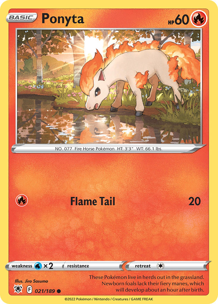 Ponyta - 021/189 (SWSH10) Common - Near Mint