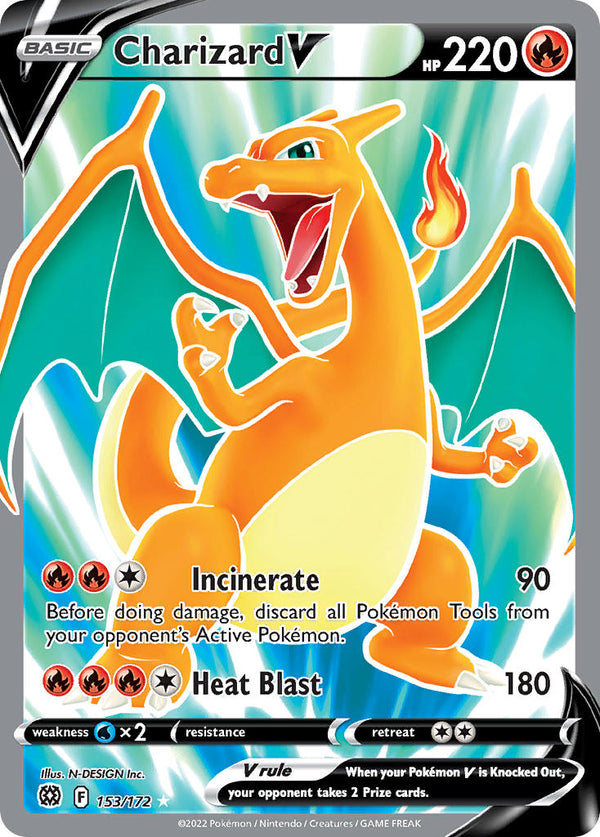 Charizard V (Full Art) - 153/172 (SWSH09) Ultra Rare - Near Mint Holofoil