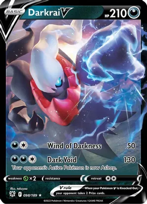 Darkrai V - 098/189 (SWSH10) Ultra Rare - Near Mint Holofoil