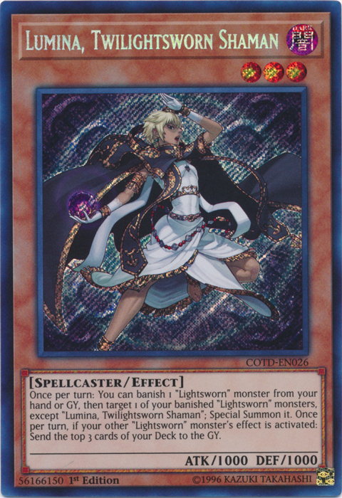 Lumina, Twilightsworn Shaman (COTD-EN026) Near Mint 1st Edition - Secret Rare