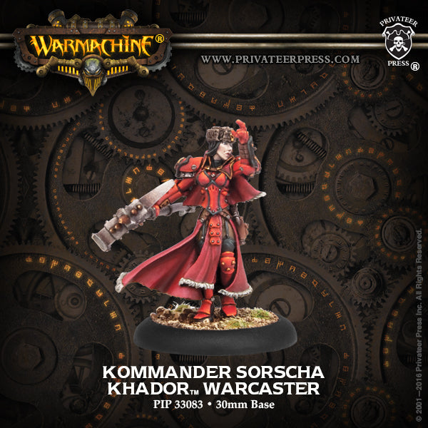 Warmachine: Khador -  Kommander Sorscha, Warcaster (Metal)