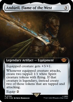 Anduril, Flame of the West [#0786 Surge Foil Extended Art] (LTR-R)