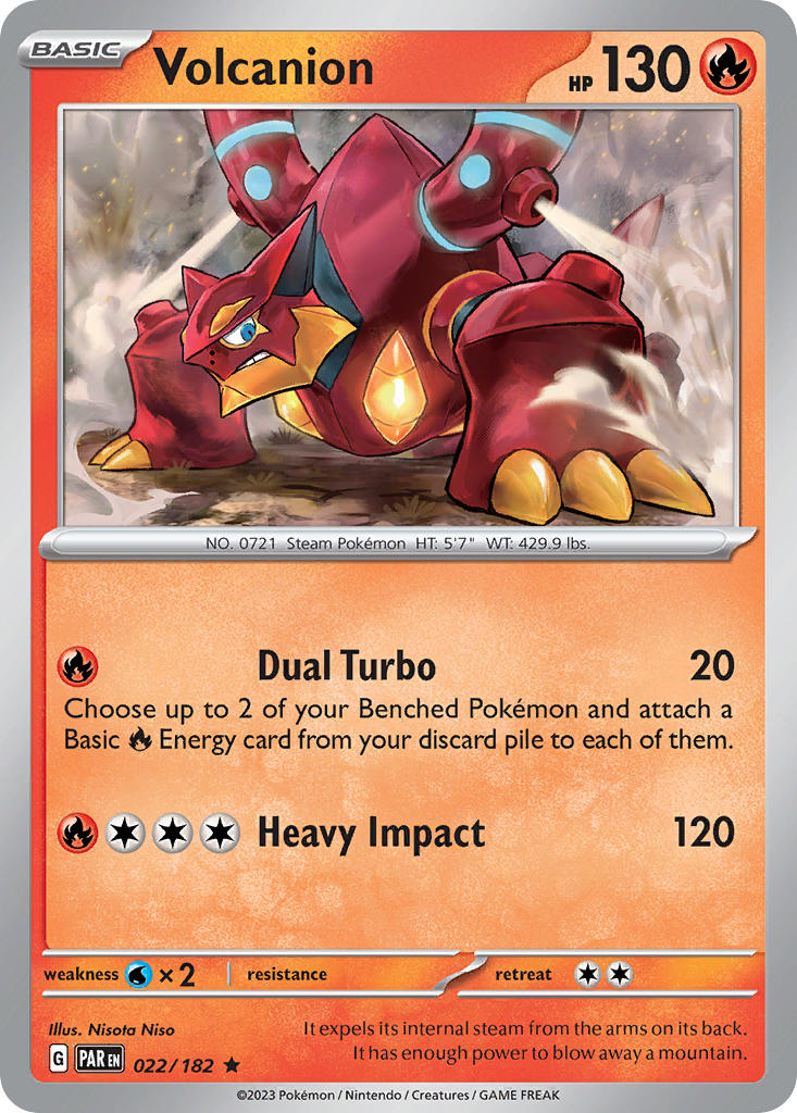 Volcanion - 022/182 (PAR) Rare - Near Mint Holofoil