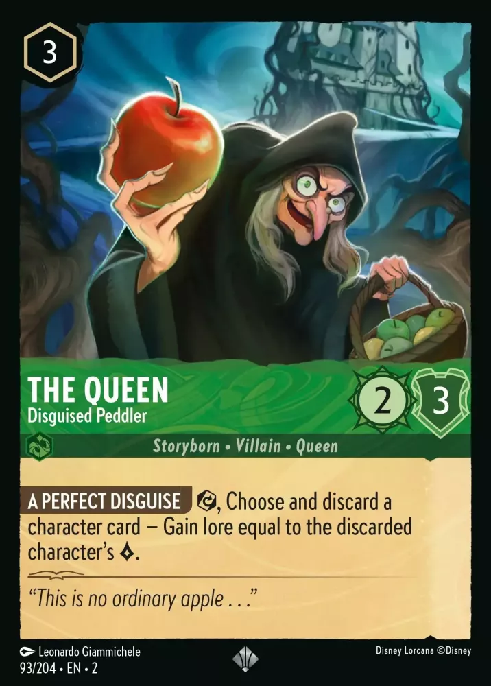 The Queen - Disguised Peddler (Rise of the Floodborn 93/204) Super Rare - Near Mint