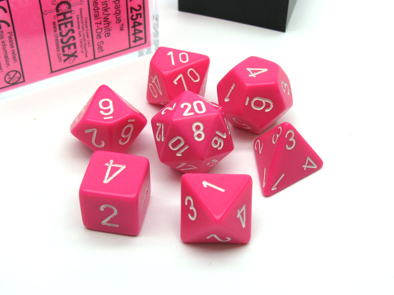 CHX25444: Opaque - Poly Set Pink w/white (7)